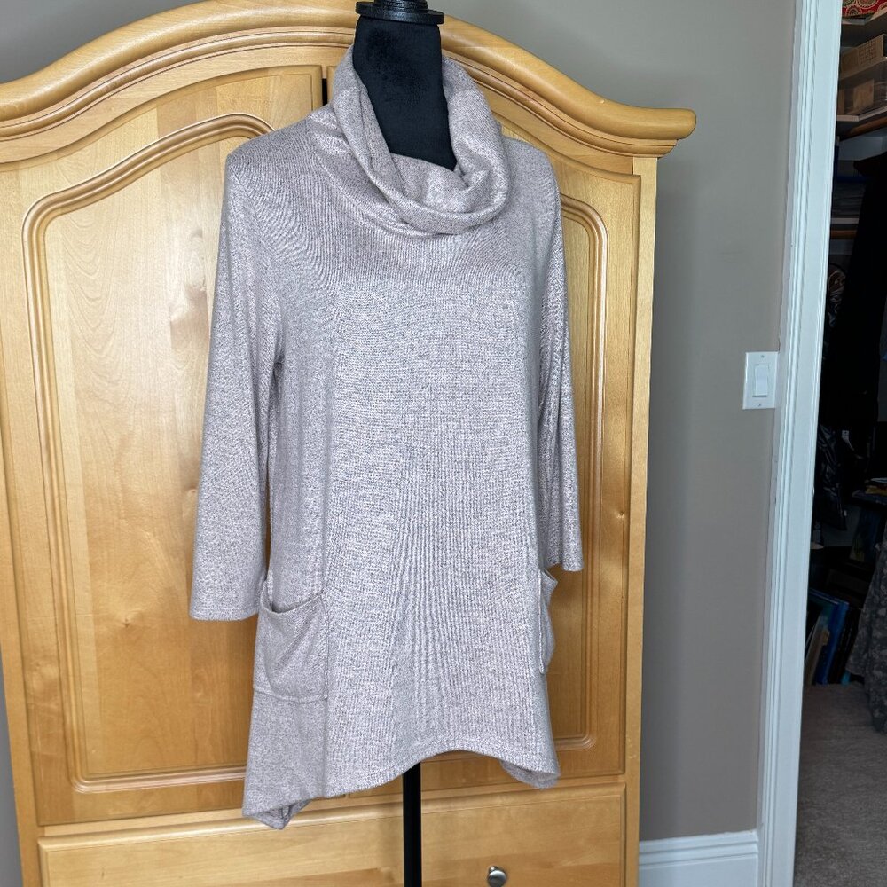 SJS Cowl-neck asymmetrical Sweater, Size PXL, like new